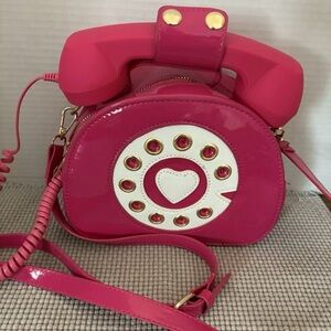 Hot pink phone bag